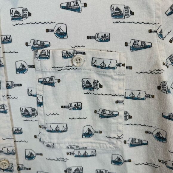 L.L. Bean Organic Cotton Sailboat Shirt Size Large - Picture 5 of 13